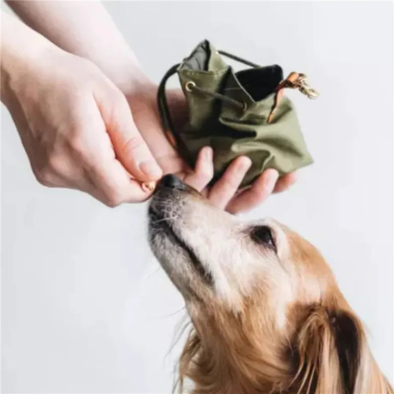 Pet Portable Dog Training Waist Bag Dog Treat Pouch with Drawstring Puppy Dogs Obedience Agility Reward Food Storage