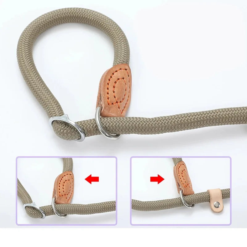 Collar Harness Dog Leash Nylon Pet Lead Leash Adjustable Dog Harness Durable Rope Belt Lightweight Dog Accessories Pet Collar