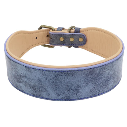 Wide Leather Dog Collar Padded Pet Collars Dog Collar for Medium Large Dogs Pitbull Bulldog German Shepherd 2XL