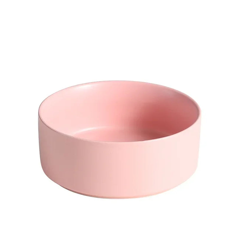 Ceramic Dog Bowl Cat Food Water Bowls with Wood Stand No Spill Large Feeder Dish for Dogs Cats Feeding Puppy Bowls Pet Supplies