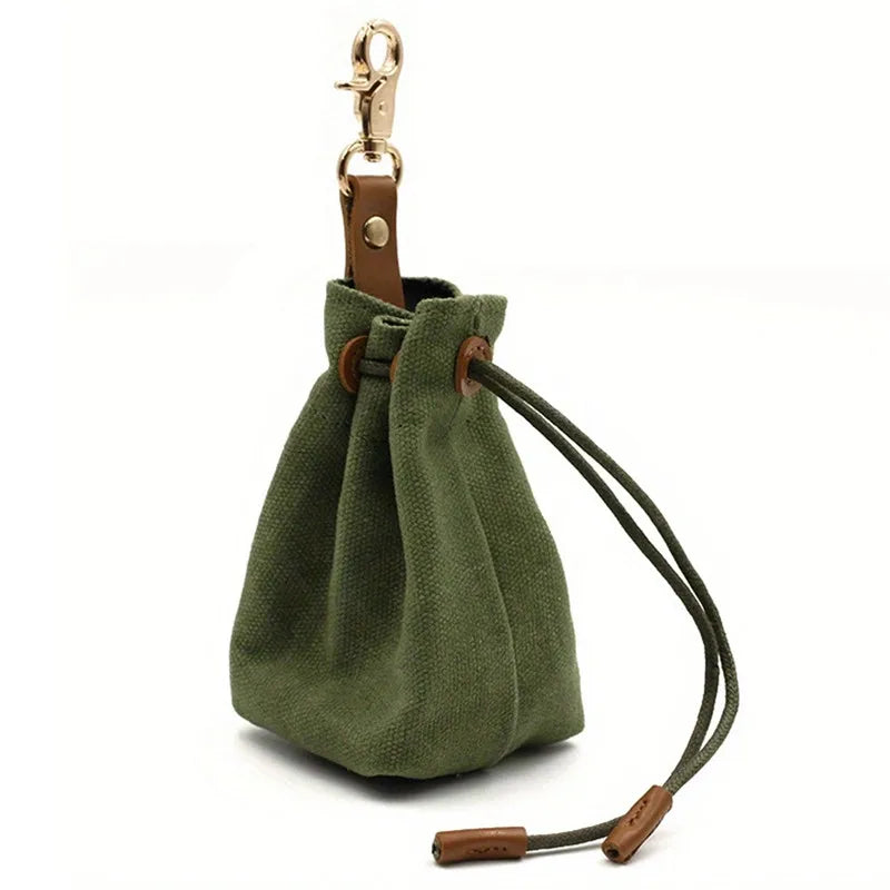 Pet Portable Dog Training Waist Bag Dog Treat Pouch with Drawstring Puppy Dogs Obedience Agility Reward Food Storage