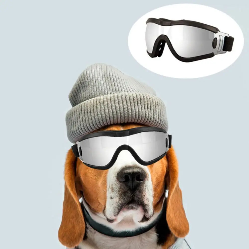 Cool Adjustable Strap Dog Goggles UV Resistant Waterproof Dog Sunglasses Windproof Anti-Fog Pet Glasses Travel