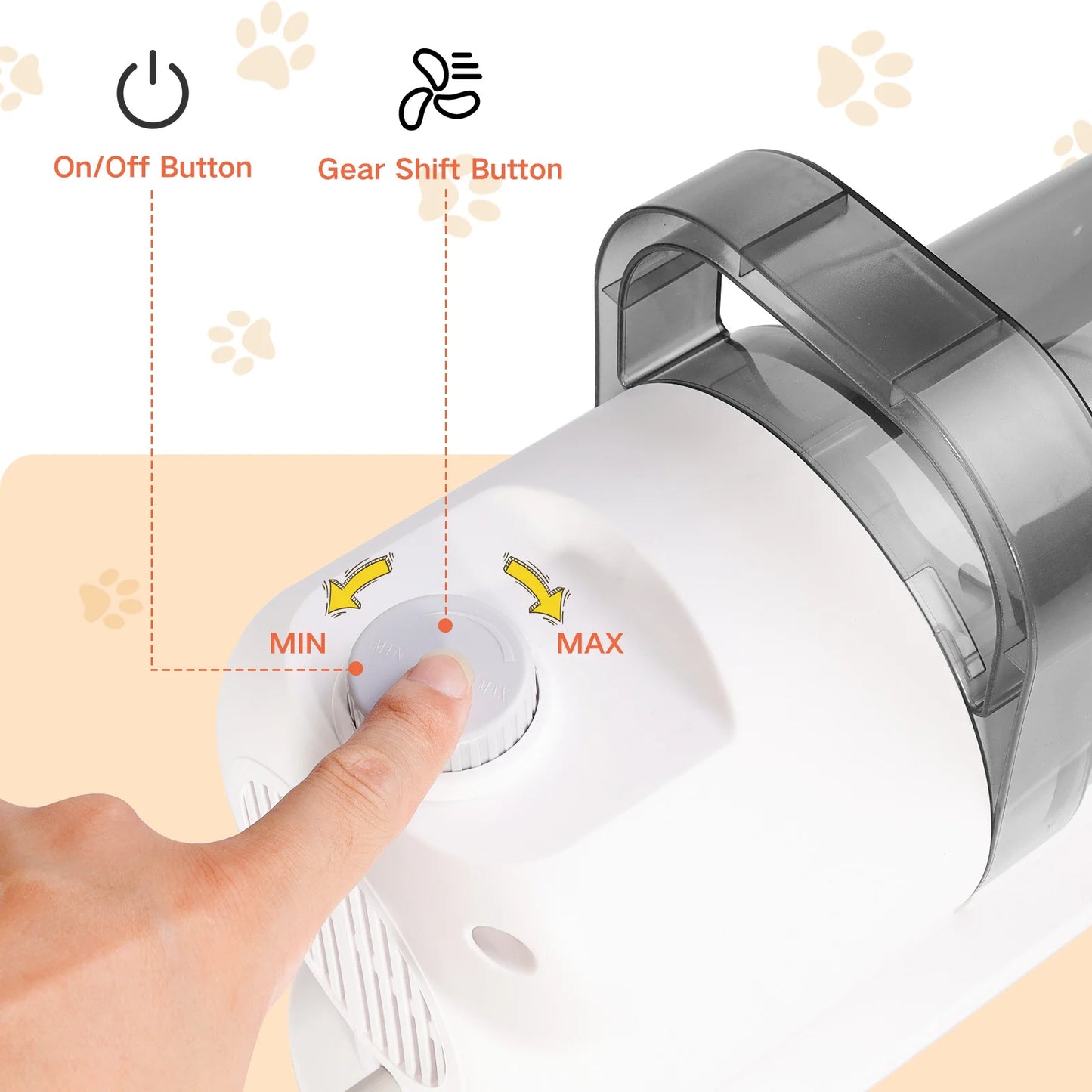 Pet Grooming Vacuum & Dog Grooming Kit with 2.5L Capacity Larger Pet Hair Dust Cup Dog Brush for Pet Hair Vacuum Cleaner