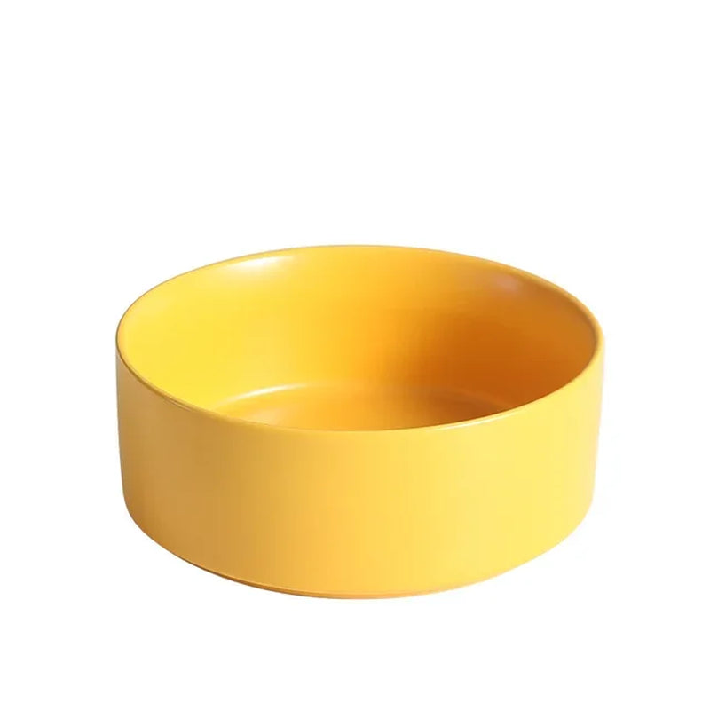 Ceramic Dog Bowl Cat Food Water Bowls with Wood Stand No Spill Large Feeder Dish for Dogs Cats Feeding Puppy Bowls Pet Supplies