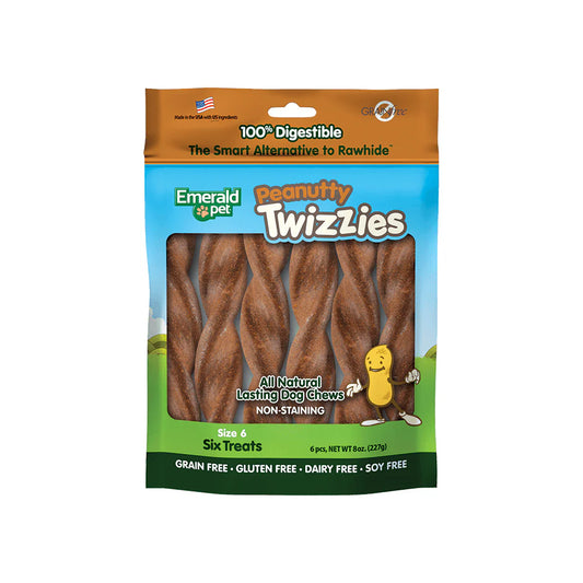 Peanutty Twizzies Dog Treat Peanut Butter 1Ea/6 In, 6 Pk, 8 Oz