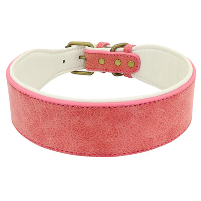 Wide Leather Dog Collar Padded Pet Collars Dog Collar for Medium Large Dogs Pitbull Bulldog German Shepherd 2XL