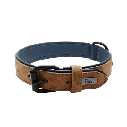 Soft Dog Collars Leather Padded Big Dog Pitbull Bulldog Collar Adjustable for Small Medium Large Dogs Beagle Collar Para Perro