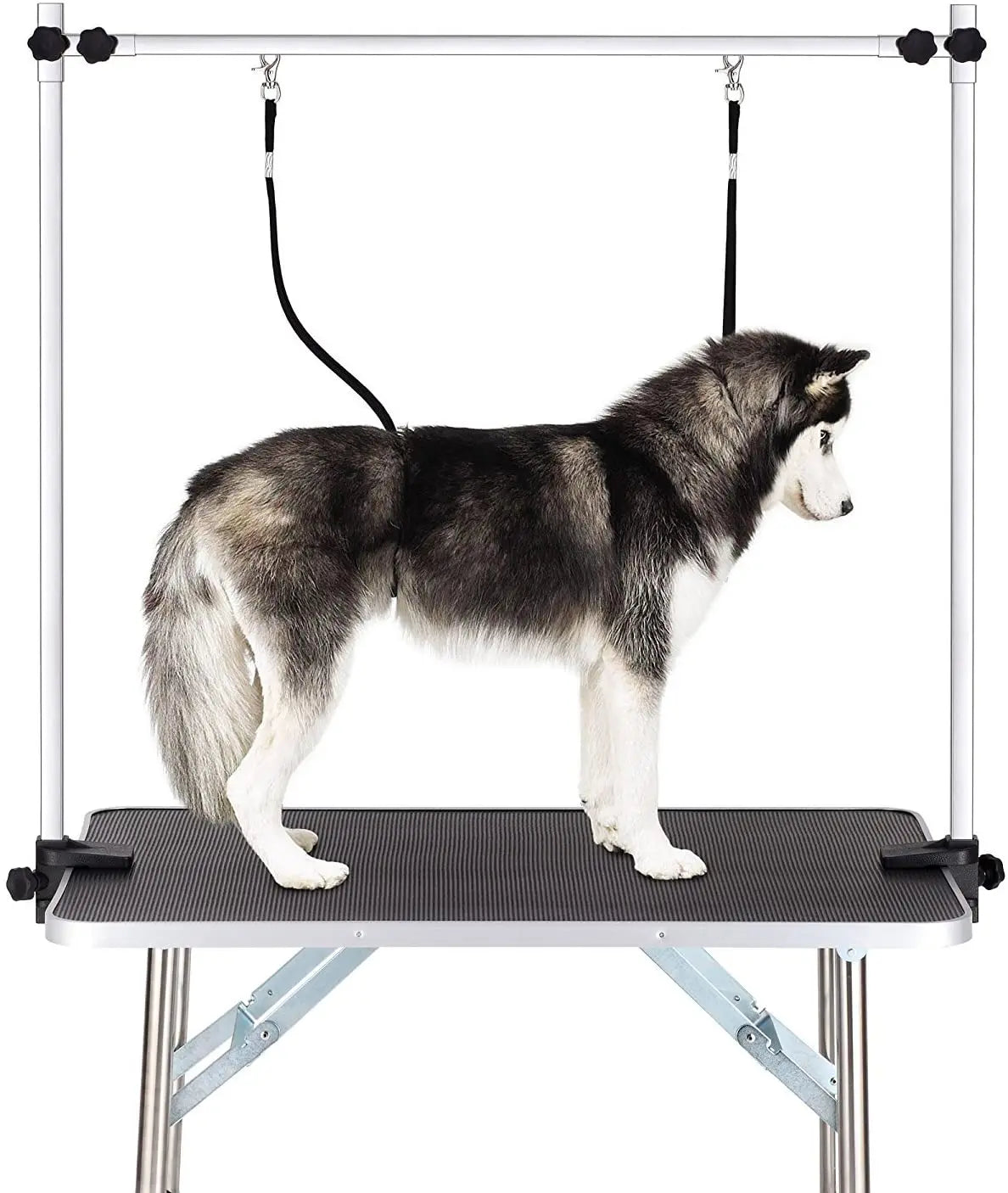 46In Professional Dog Pet Grooming Table Large Adjustable Heavy Duty Portable W/Arm & Noose & Mesh Tray