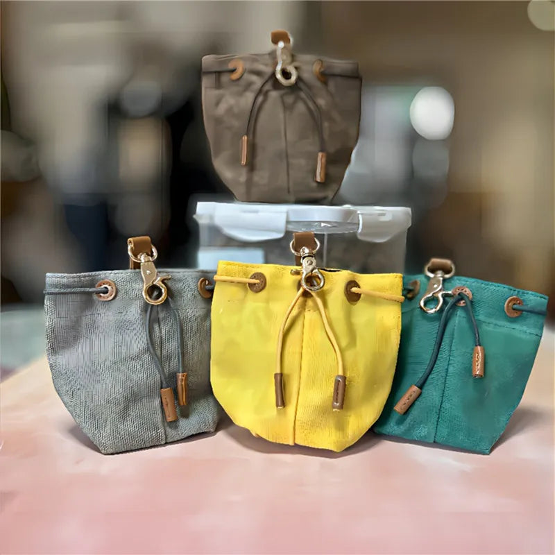 Pet Portable Dog Training Waist Bag Dog Treat Pouch with Drawstring Puppy Dogs Obedience Agility Reward Food Storage