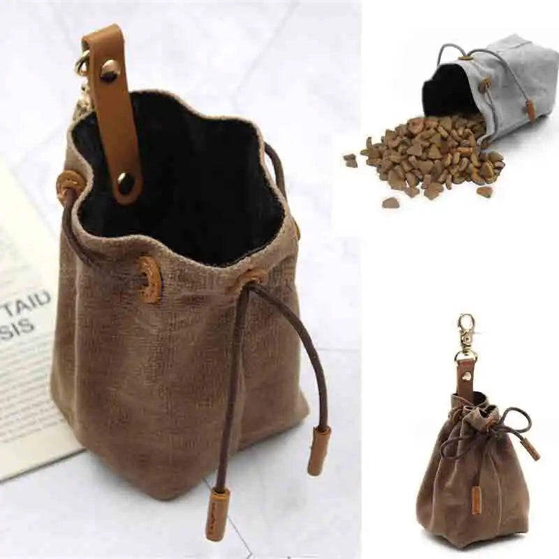 Pet Portable Dog Training Waist Bag Dog Treat Pouch with Drawstring Puppy Dogs Obedience Agility Reward Food Storage