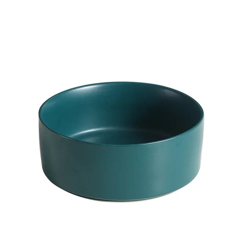 Ceramic Dog Bowl Cat Food Water Bowls with Wood Stand No Spill Large Feeder Dish for Dogs Cats Feeding Puppy Bowls Pet Supplies