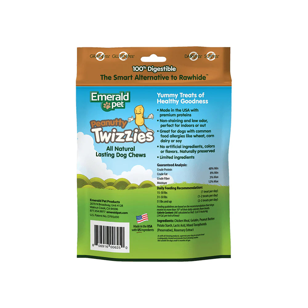 Peanutty Twizzies Dog Treat Peanut Butter 1Ea/6 In, 6 Pk, 8 Oz