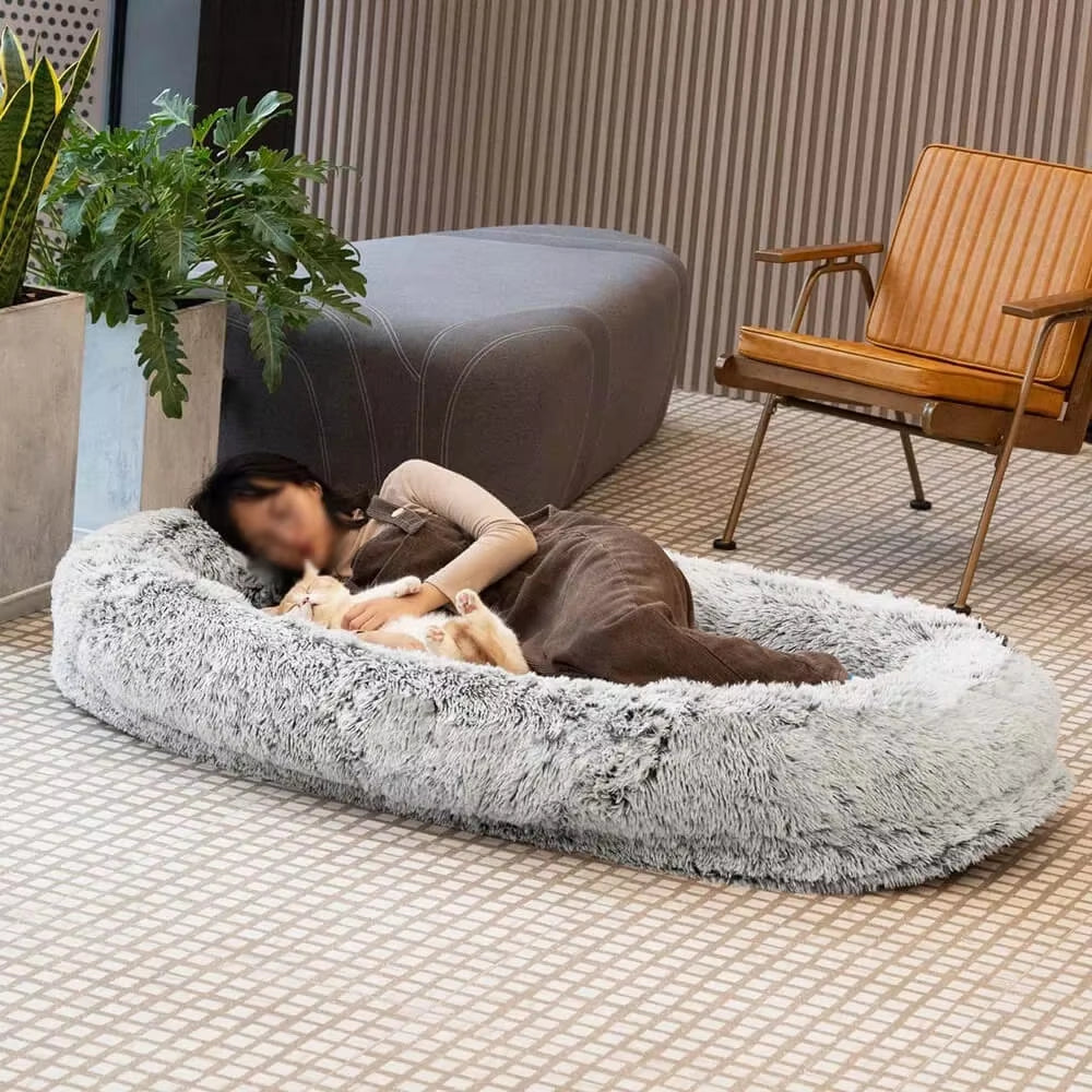 Super Large Dog Sofa Bed round Dog Bed Plush Pet Kennel Bed Mats Pet Cat Bed Winter Warm Sleeping Floor Mats for Large Dog